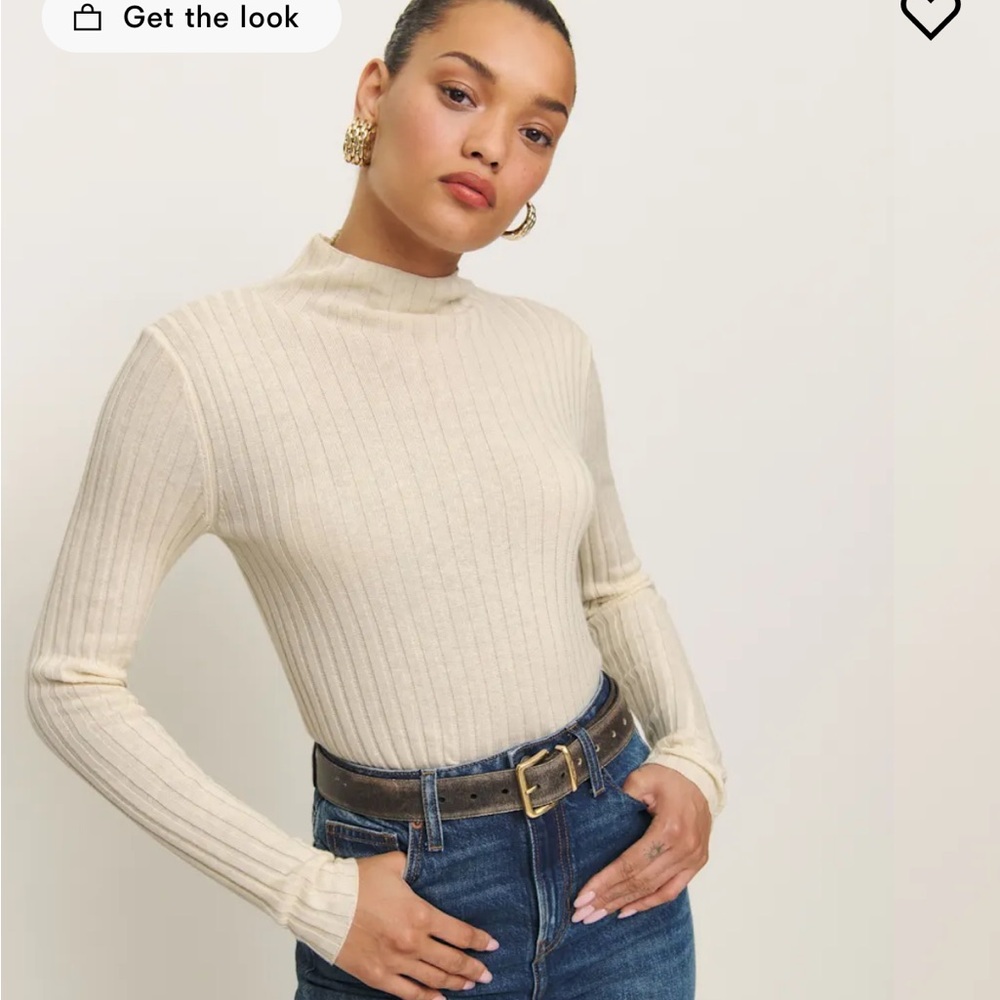 NWT Reformation Cori Ribbed Turtleneck Sweater